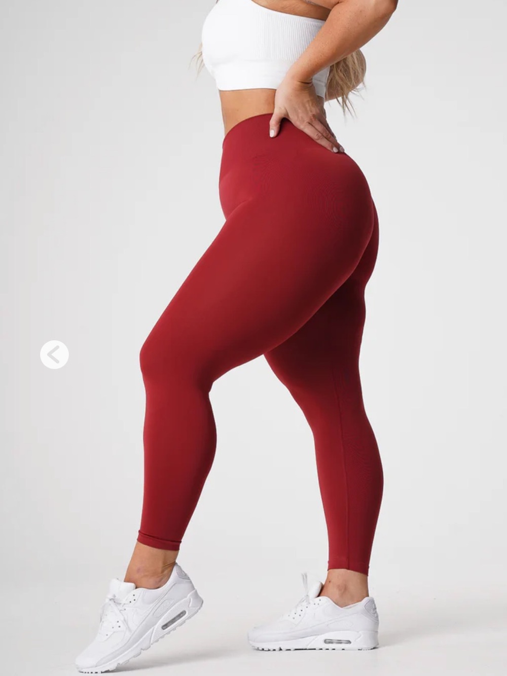 NVGTN Solid Seamless Leggings Carmine Burnt Sienna High Rise S NWT